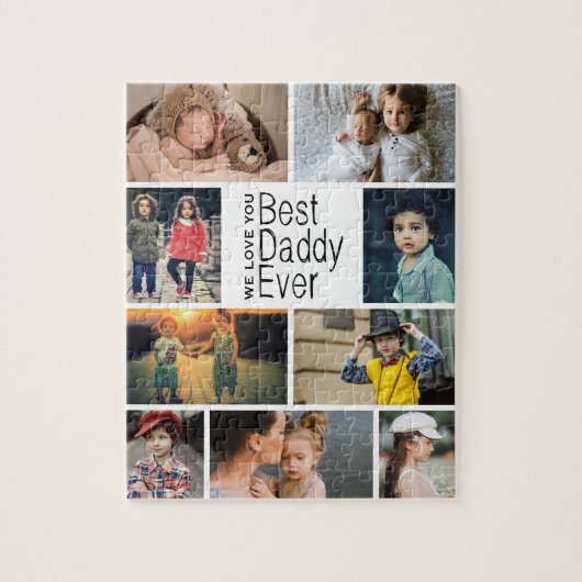 Bester Daddy je Foto Collage Puzzle (Vertikal)
