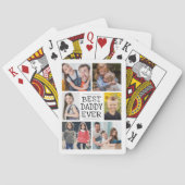 Bester Daddy je Foto Collage Spielkarten (Rückseite)