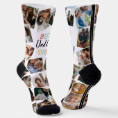 Bester Daddy je Fun Foto Collage Socken (Gewinkelt)