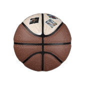 Bester Daddy je rustikale Vatertag FotoCollage Mini Basketball (Rechts)