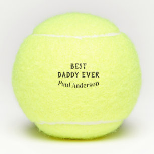 Bester Daddy jemals Name fett gedruckter Vatertag Tennisbälle
