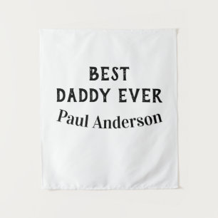 Bester Daddy jemals Name fettgedruckter Buchstabe Wandteppich