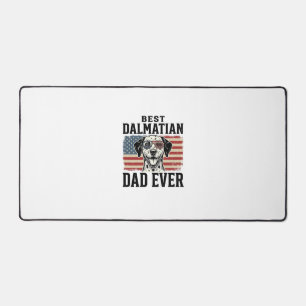 Bester Dalmatiner-Vater Aller Patrioten Hund-Shirt Schreibtischunterlage