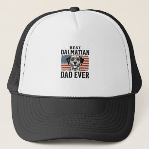 Bester Dalmatiner-Vater Aller Patrioten Hund-Shirt Truckerkappe