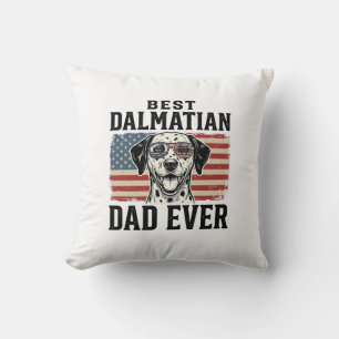 Bester Dalmatiner-Vater Aller Patrioter Hund-Shirt Kissen