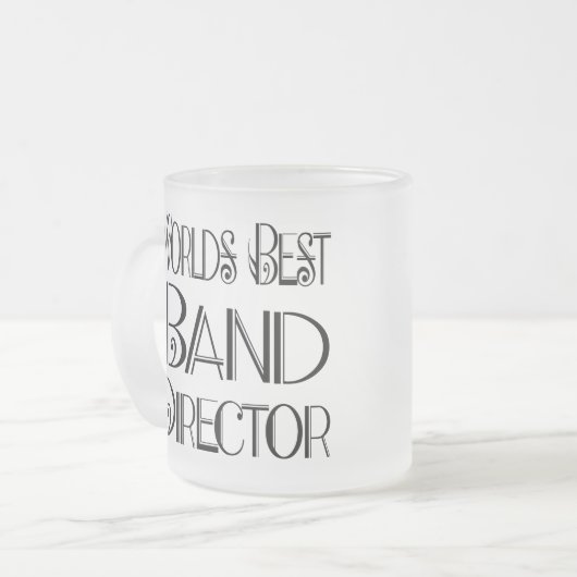 Bester das Band-Direktor Mug der Welt Mattglastasse (Vorderseite Links)