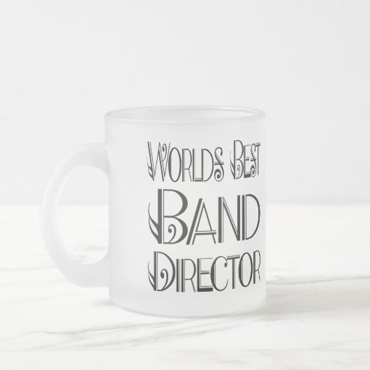 Bester das Band-Direktor Mug der Welt Mattglastasse (Links)