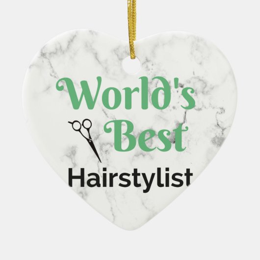 Bester das Haar-Stylist der Welt Keramikornament (Vorne)