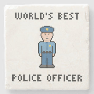 Bester das Pixel-Polizist der Welt Steinuntersetzer