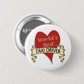 Bester das Taxi-Fahrer der Welt Button (Vorne & Hinten)