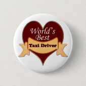 Bester das Taxi-Fahrer der Welt Button (Vorderseite)