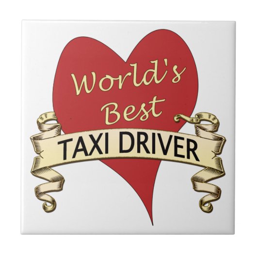 Bester das Taxi-Fahrer der Welt Fliese (Vorderseite)