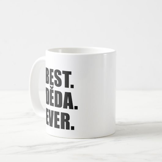 Bester Deda überhaupt tschechischer Großvater Kaffeetasse (Vorderseite Links)