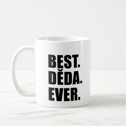 Bester Deda überhaupt tschechischer Großvater Kaffeetasse (Links)