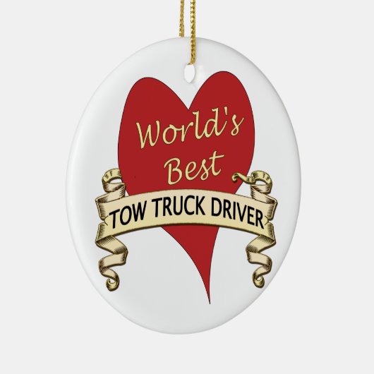 Bester der Abschleppwagen-Fahrer der Welt Keramikornament (Rechts)