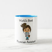 Bester der Arzt-Assistent der Welt Zweifarbige Tasse (Mittel)
