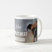 Bester der Boxer-Vater-" personalisierte Kaffeetasse (VorderseiteRechts)