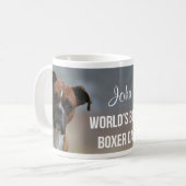 Bester der Boxer-Vater-" personalisierte Kaffeetasse (Vorderseite Links)