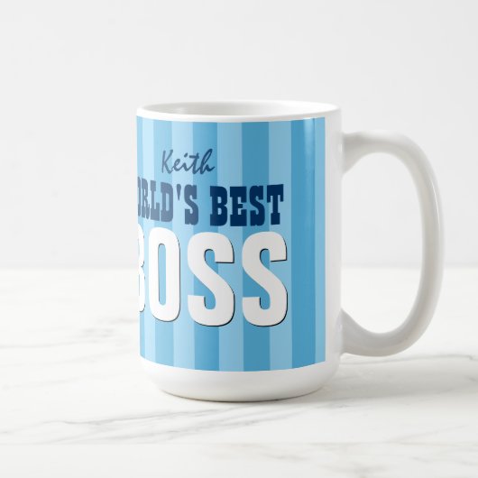 Bester der CHEF der Welt blaue Kaffeetasse (Rechts)