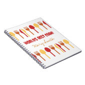 Bester der Koch-Name-rote Orange der Welt Notizblock (Rechte Seite)