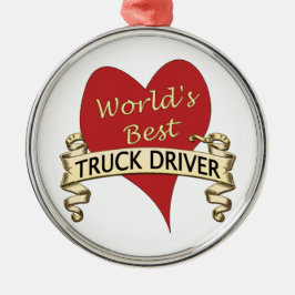 Bester der LKW-Fahrer der Welt Silbernes Ornament