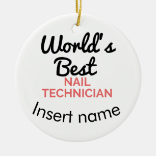 Bester der Nagel-Techniker der Welt Keramik Ornament