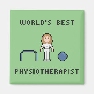 Bester der Physiotherapeuten-Magnet 8 Bit-Welt Magnet