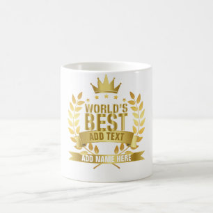 Bester der Welt Gold 5 Sterne Kaffeetasse