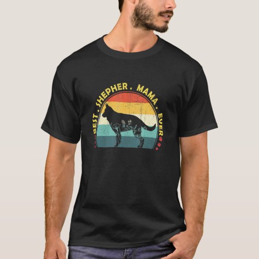 Bester Deutscher Schäferhund Mama Dog Eigentümer f T-Shirt (Vorderseite)