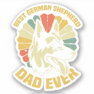 Bester deutscher Schäferhund Vater je - Daddy Dog Aufkleber