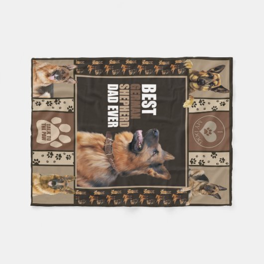 Bester deutscher Shepherd-Vater je Fleecedecke (Vorderseite (Horizontal))
