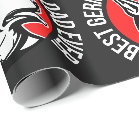 Bester deutscher Shepherd-Vater je Geschenkpapier (Rolleneckpunkt)