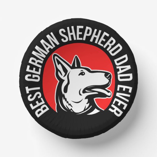 Bester deutscher Shepherd-Vater je Pappteller (Vorderseite)