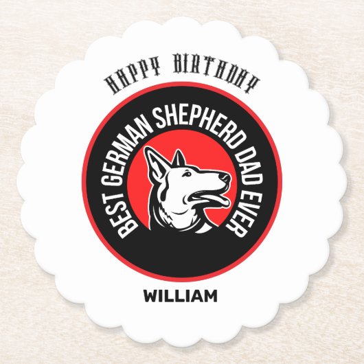 Bester deutscher Shepherd-Vater je Untersetzer (Vorderseite)