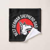 Bester deutscher Vater je Badhandtuch Set (Waschlappen)
