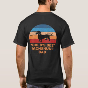 Bester die Dackel-Vater-Retro beunruhigter Effekt T-Shirt