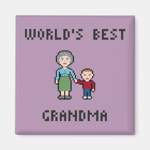 Bester die Großmutter-Magnet der Pixel-Welt Magnet
