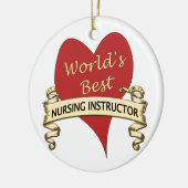 Bester die Krankenpflege-Lehrer der Welt Keramik Ornament (Links)