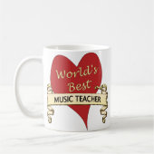 Bester die Musik-Lehrer der Welt Kaffeetasse (Links)