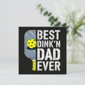 Bester Dink'N Dad Ever Pickleball Einladung (Stehend Vorderseite)