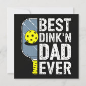 Bester Dink'N Dad Ever Pickleball Einladung (Rückseite)