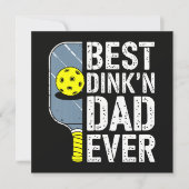 Bester Dink'N Dad Ever Pickleball Einladung (Vorderseite)