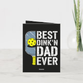Bester Dink'N Dad Ever Pickleball Feiertagskarte (Rückseite)