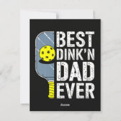 Bester Dink'N Dad Ever Pickleball Feiertagskarte (Rückseite)