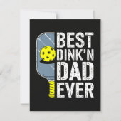 Bester Dink'N Dad Ever Pickleball Feiertagskarte (Vorderseite)