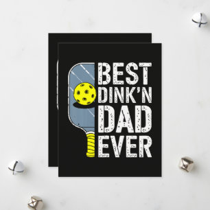 Bester Dink'N Dad Ever Pickleball Feiertagskarte