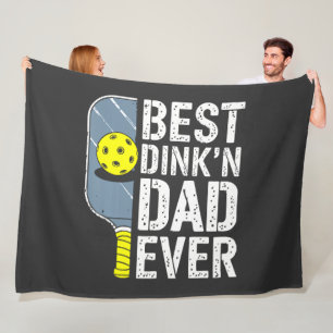 Bester Dink'N Dad Ever Pickleball Fleecedecke