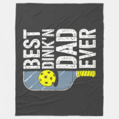 Bester Dink'N Dad Ever Pickleball Fleecedecke (Vorderseite)
