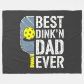Bester Dink'N Dad Ever Pickleball Fleecedecke (Vorderseite (Horizontal))