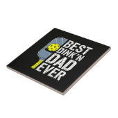 Bester Dink'N Dad Ever Pickleball Fliese (Seite)